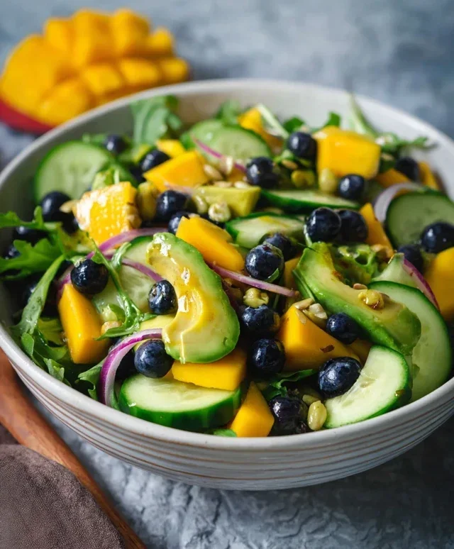 Mango Cucumber Salad with Blueberry and Avocado