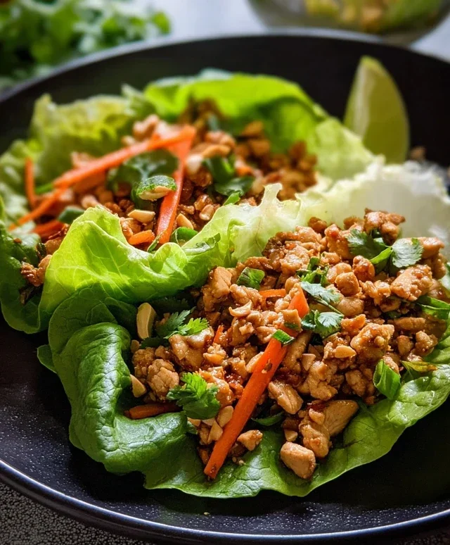 Thai Chicken Lettuce Wraps