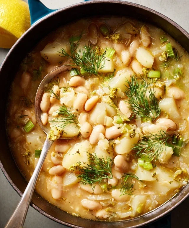 Lemon-Dill White Bean & Potato Soup