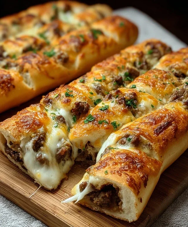 Philly Cheesesteak Stuffed Cheesy Breadsticks