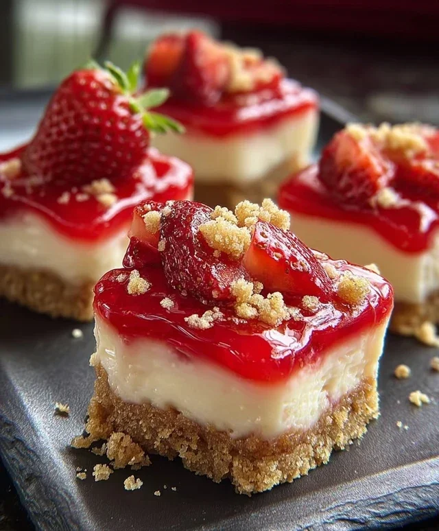 Strawberry Crunch Cheesecake Bites