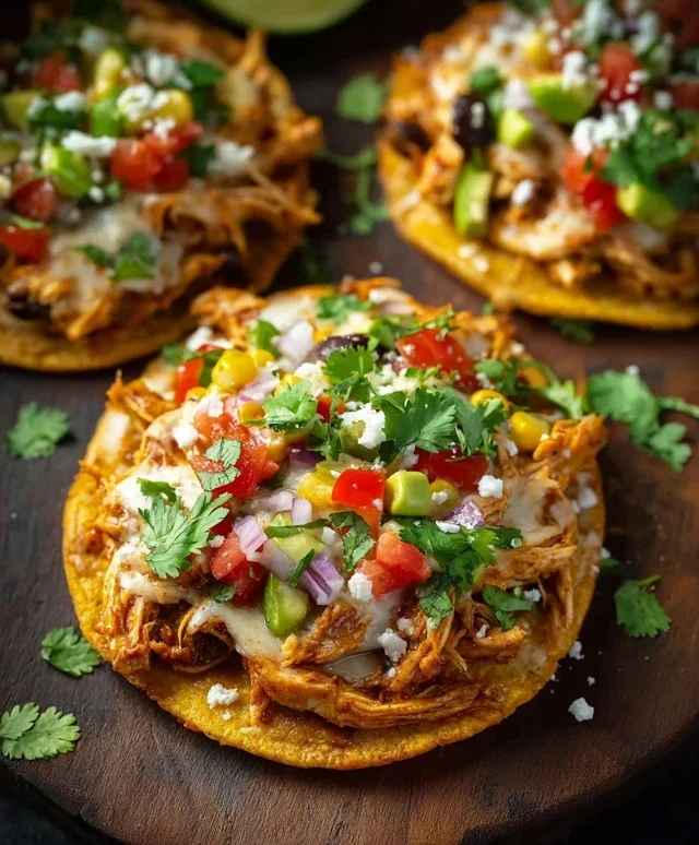Mexican Rotisserie Chicken Tostadas