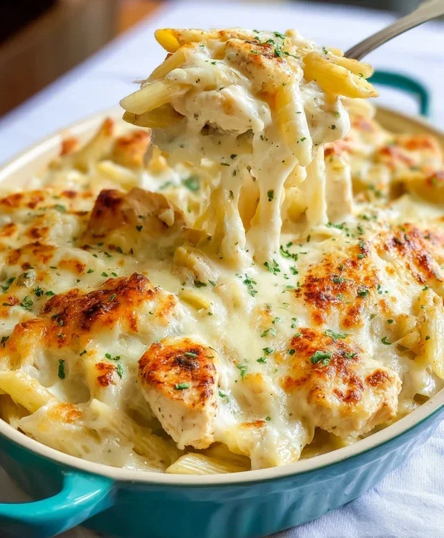 Chicken Alfredo Bake
