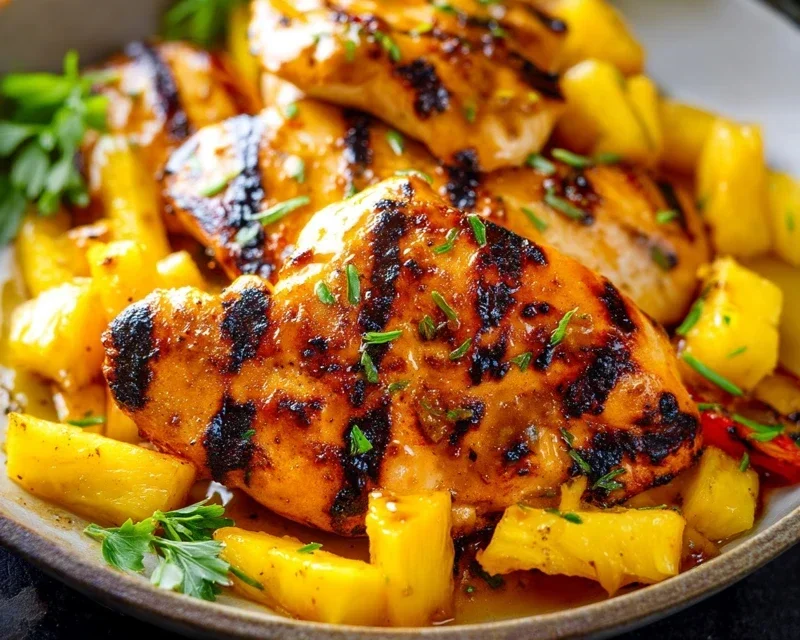 Grilled Mango Pineapple Chicken