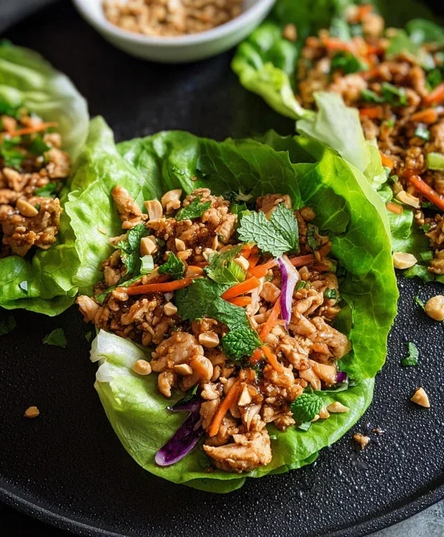 Thai Chicken Lettuce Wraps