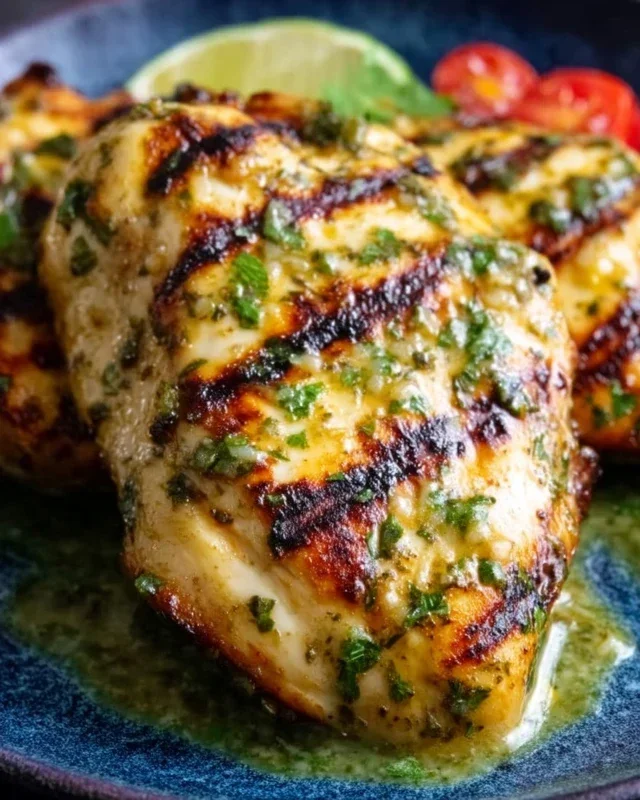 Grilled Salsa Verde Chicken with Pepper Jack