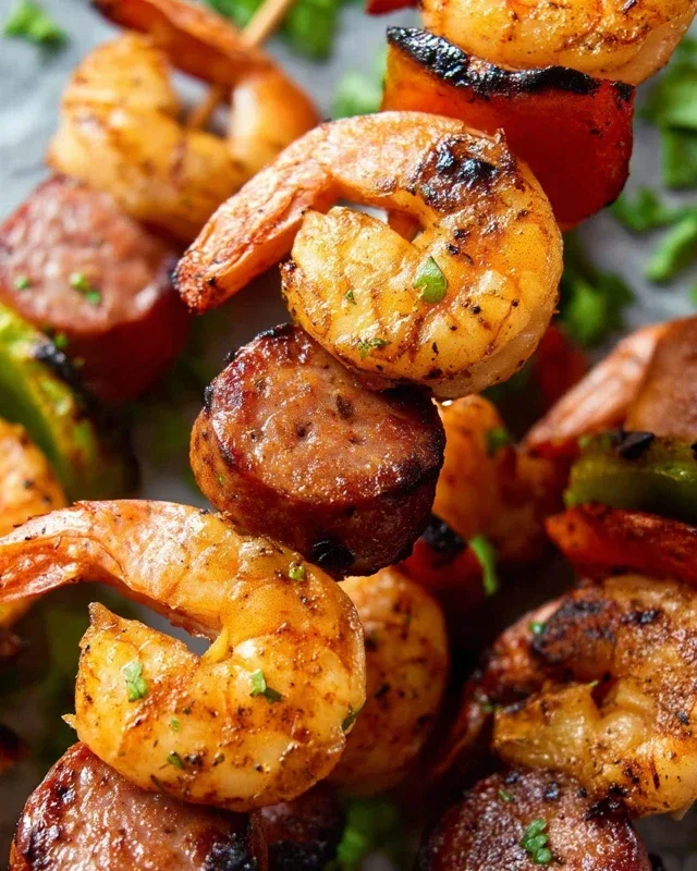 Sausage and Shrimp Kabobs