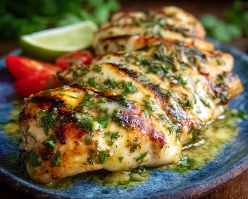Grilled Salsa Verde Chicken with Pepper Jack