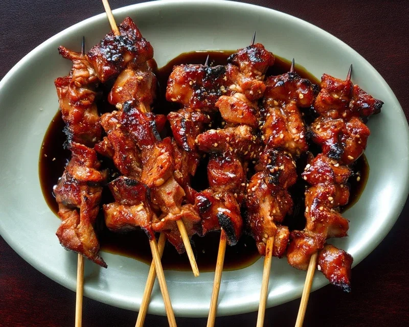 Sticky Bourbon Extract Extract Chicken Skewers