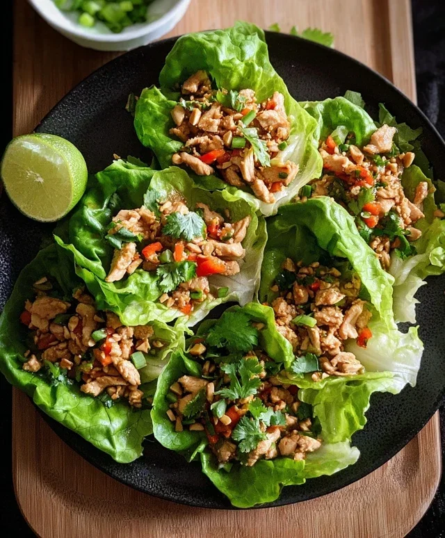 Thai Chicken Lettuce Wraps