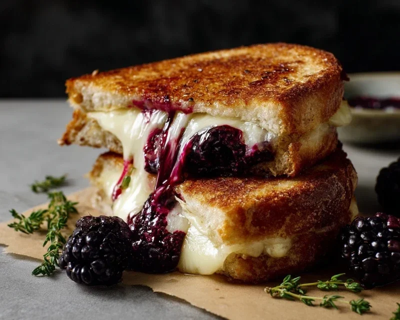 Blackberry Balsamic and Brie Grilled Cheese