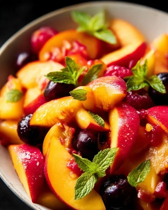 Summer Peach Fruit Salad