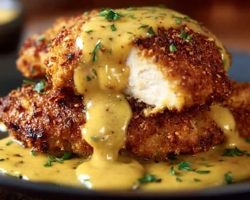 Pretzel Chicken with Mustard-Cheddar Sauce: An Amazing Ultimate Recipe