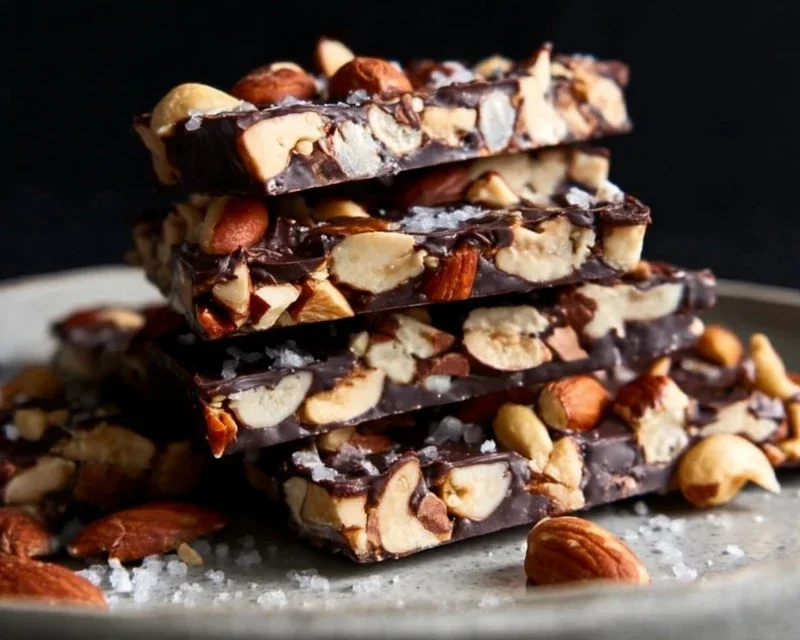 Dark Chocolate and Sea Salt Nut Bars