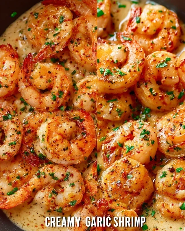 Creamy Garlic Shrimp (15 mins)