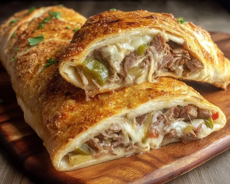 Philly Cheesesteak Stromboli