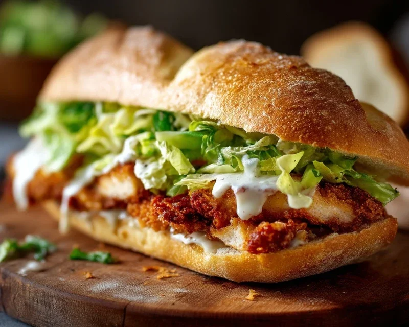 Crispy Chicken Caesar Sandwich