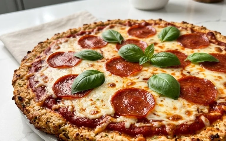 Chicken Crust Pizza (Low Carb + High Protein