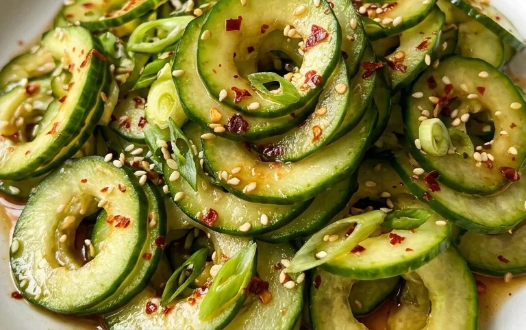 Spiral Cucumber Salad: Korean-Inspired Recipe
