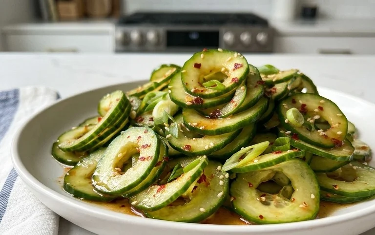 Spiral Cucumber Salad: Korean-Inspired Recipe
