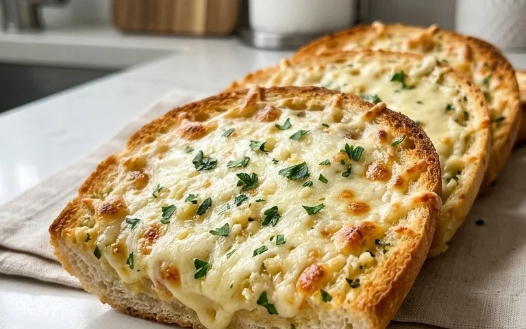 BEST CHEESY GARLIC BREAD RECIPE