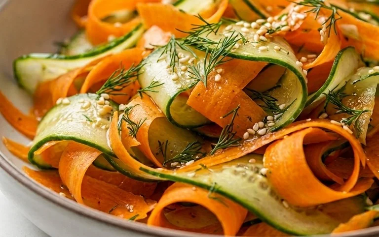 Carrot and Cucumber Ribbon Salad