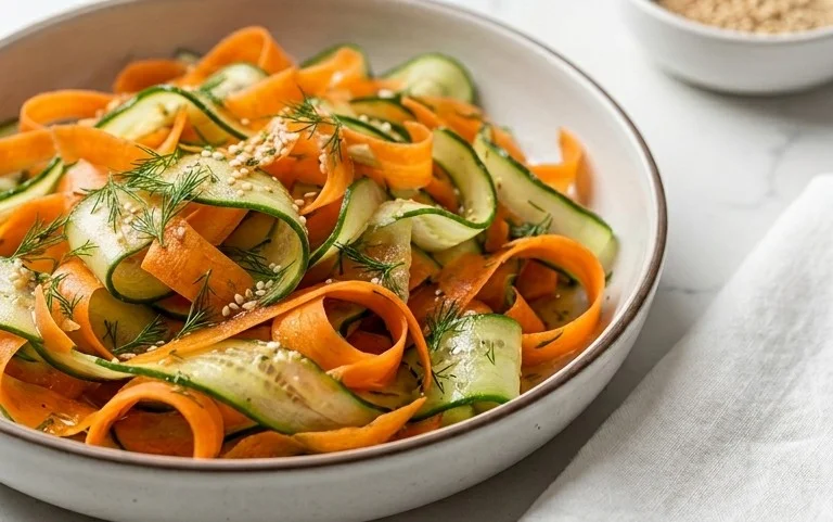 Carrot and Cucumber Ribbon Salad