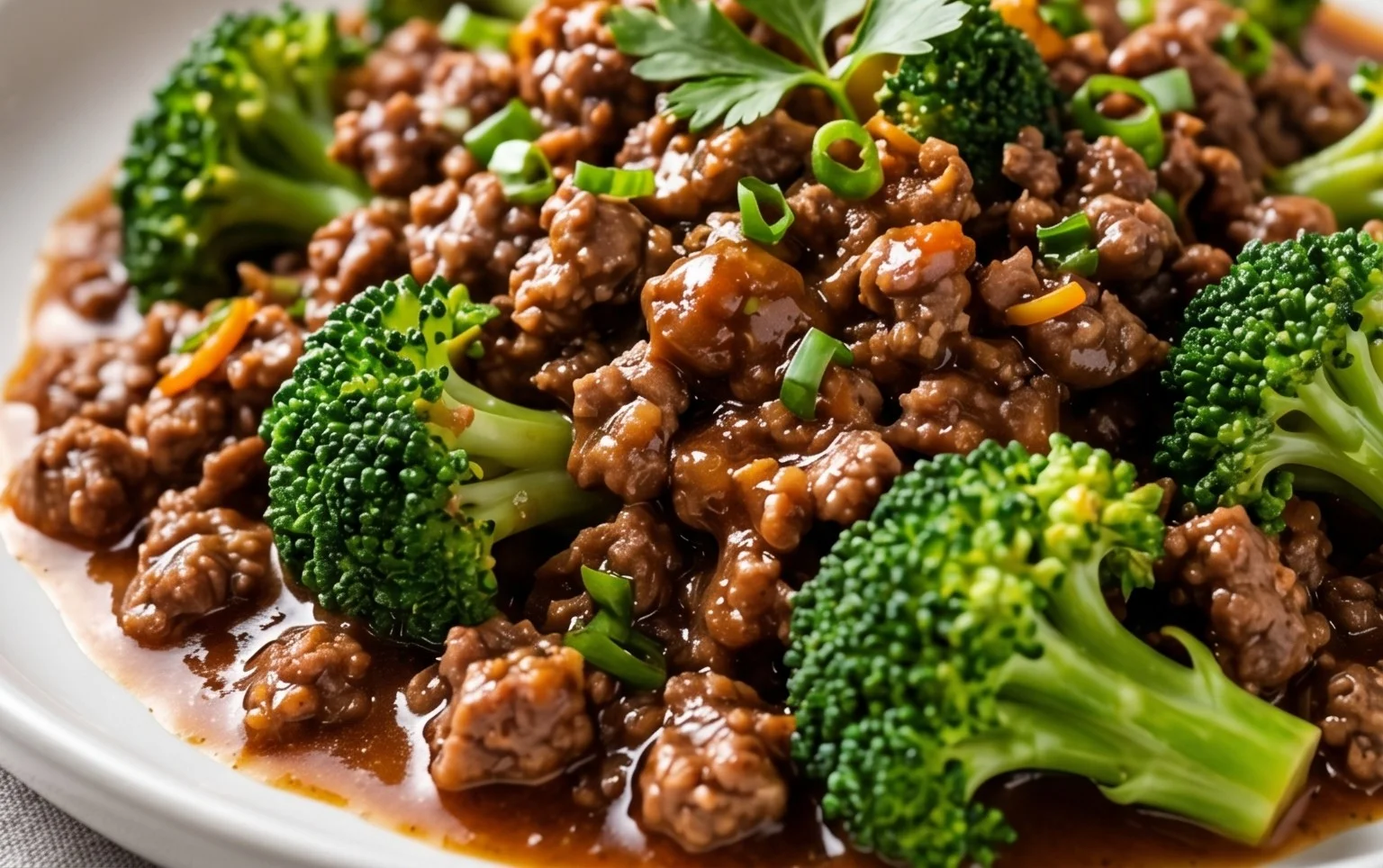 Ground Beef and Broccoli