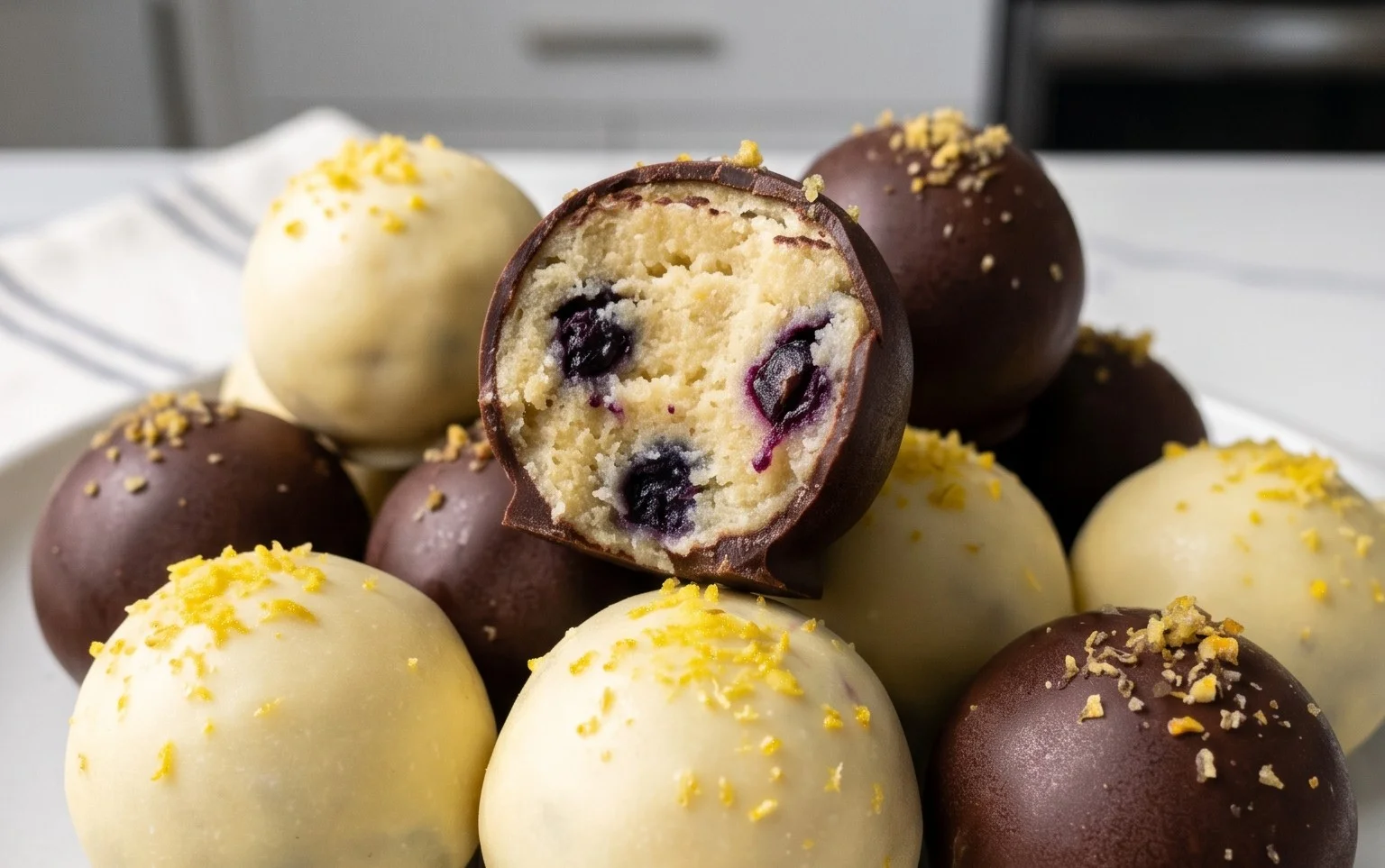 LEMON BLUEBERRY TRUFFLES
