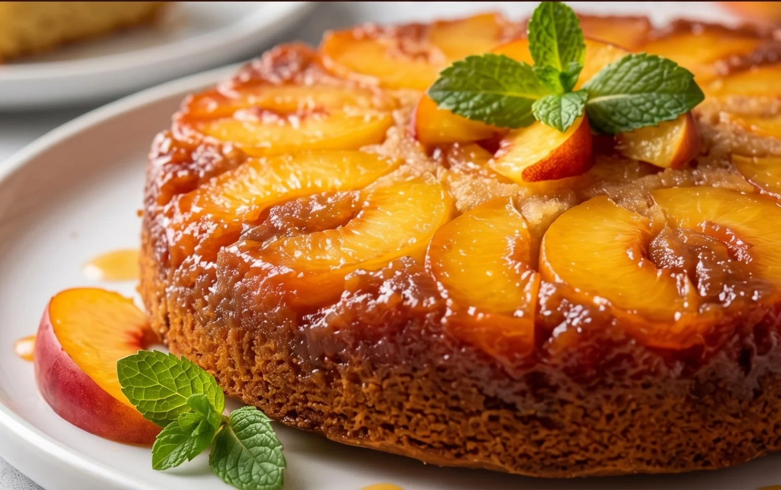 Peach Upside-Down Cake Recipe