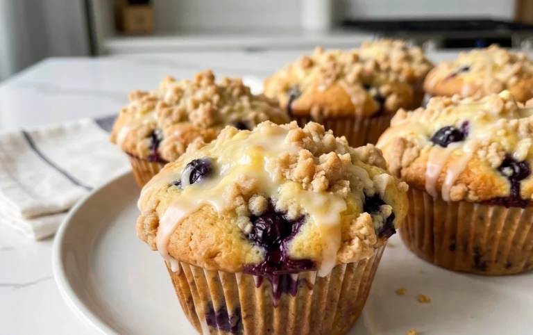 Lemon Blueberry Streusel Muffins