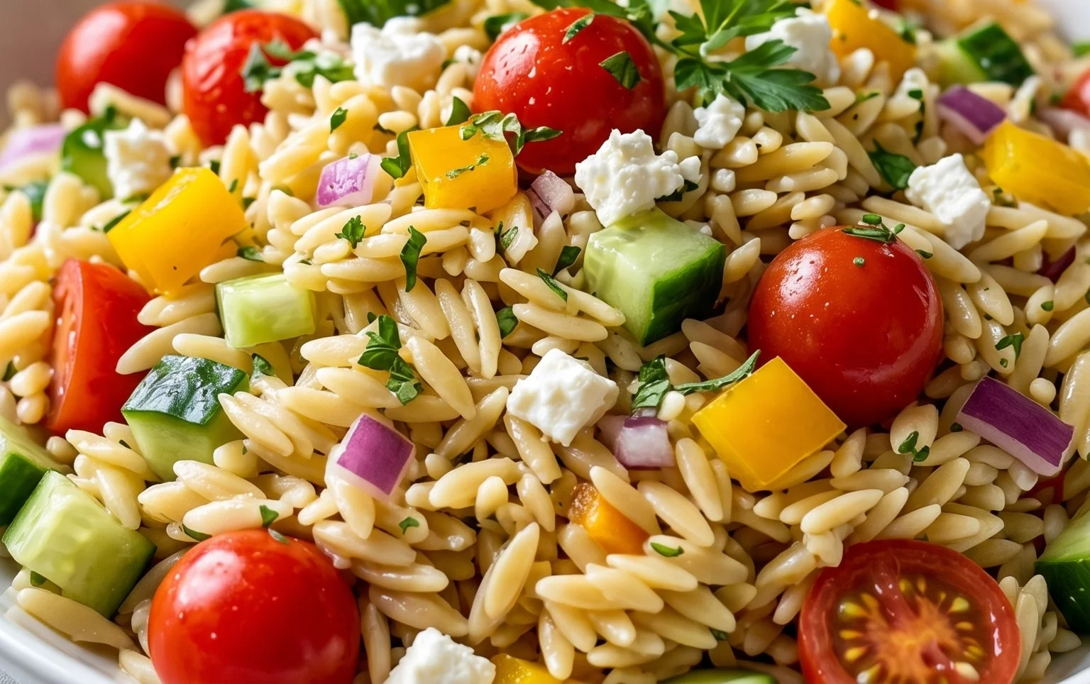 Rainbow Orzo Salad