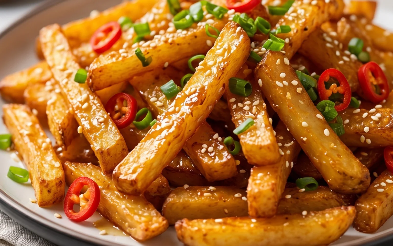 Crispy Honey Chilli Potatoes