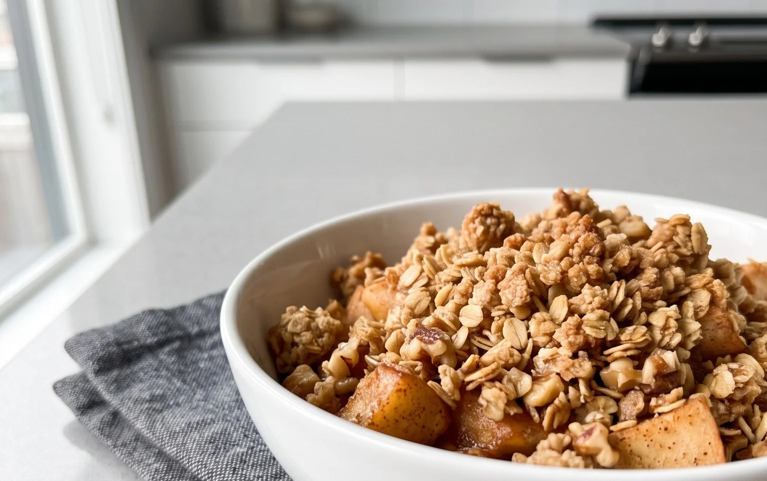 Healthy Breakfast Apple Crum extractble