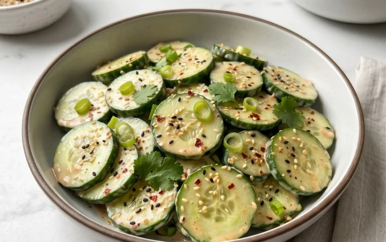 Creamy Asian Cucumber Salad Bowl
