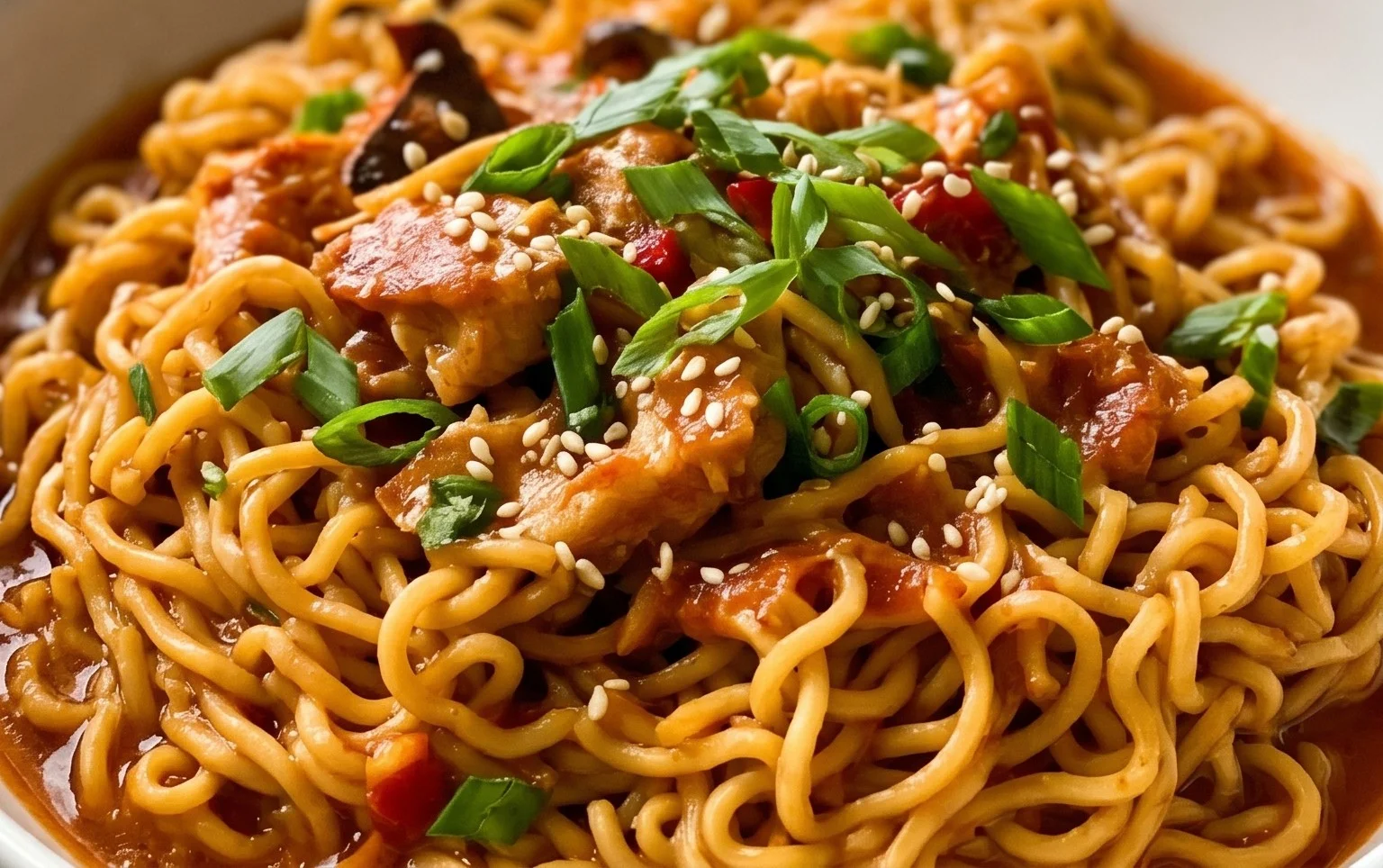 Easy Saucy Ramen Noodles