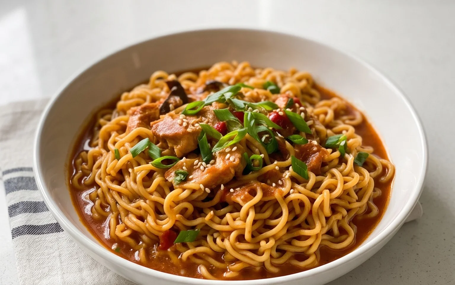 Easy Saucy Ramen Noodles