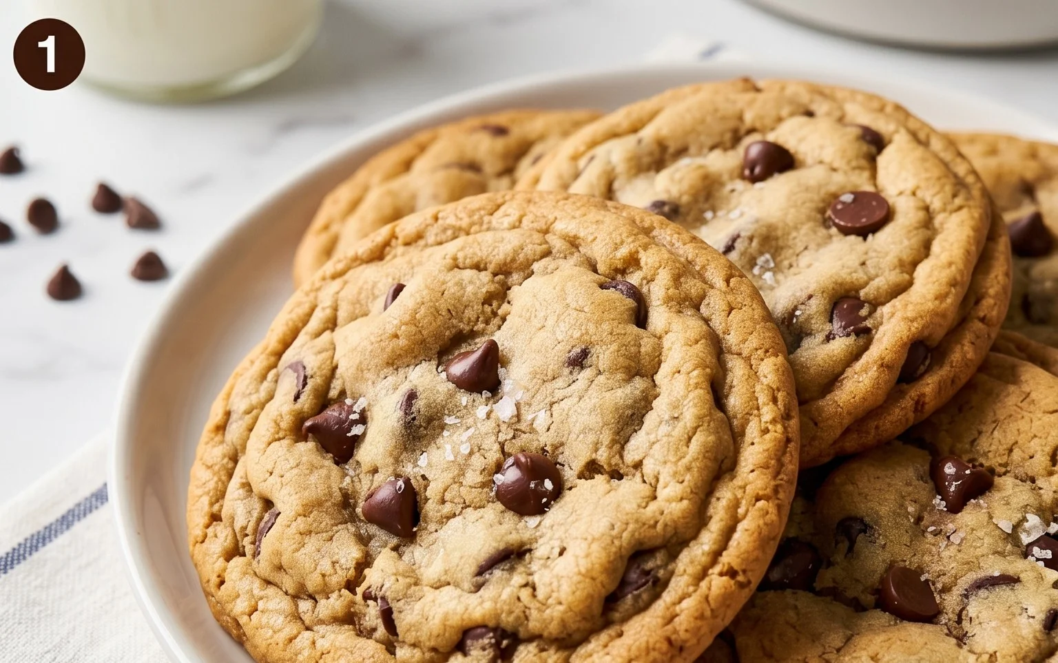 Crispy and Chewy Chocolate Chip Cookies