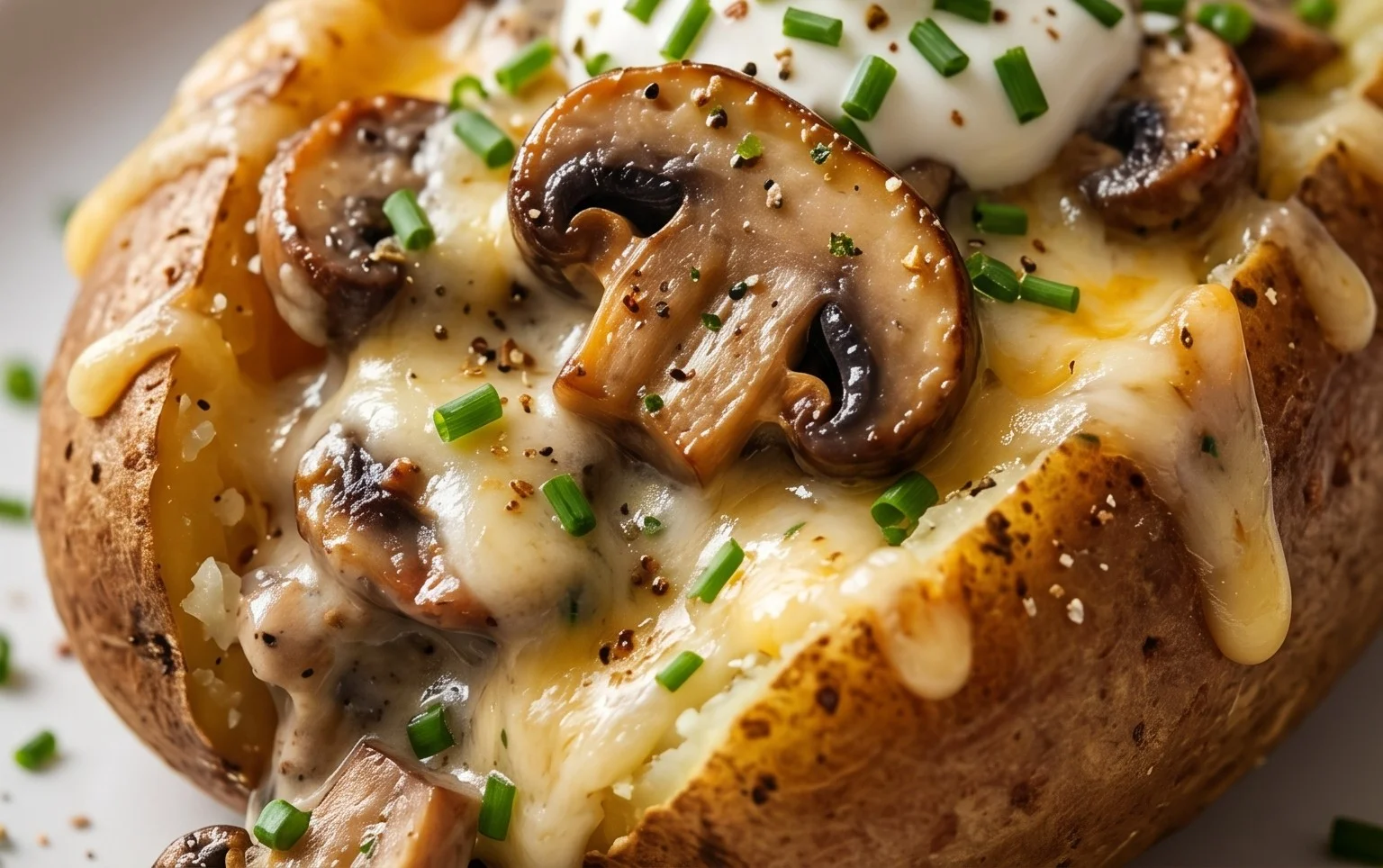 The Ultimate Stuffed Baked Potatoes with Mushrooms