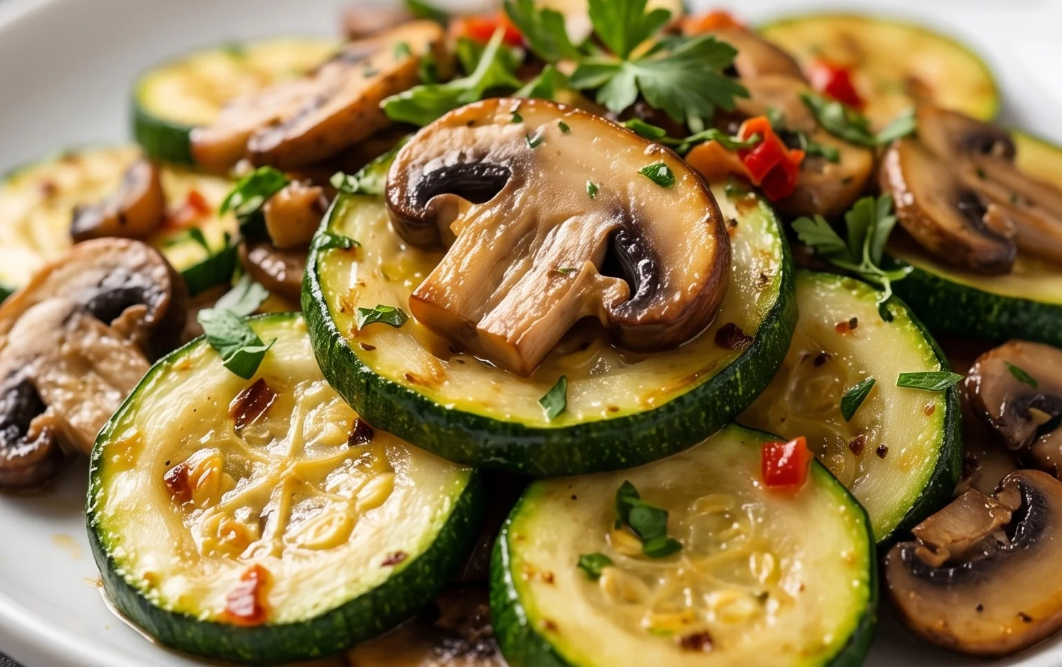 Skillet Zucchini and Mushrooms