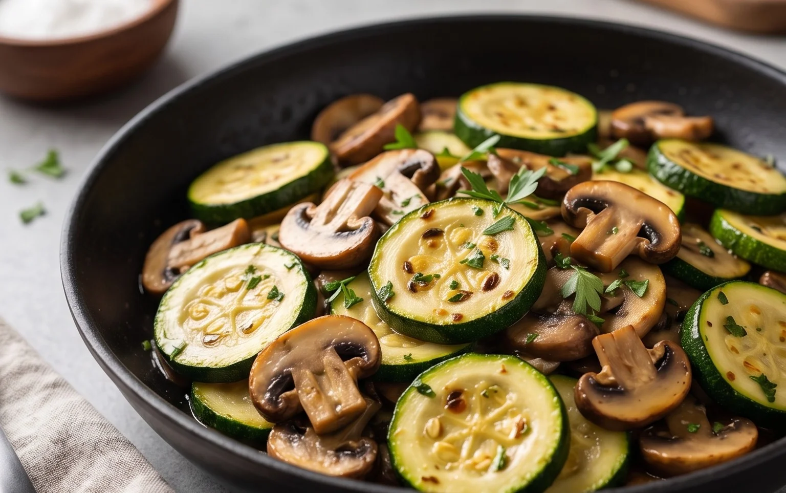 Skillet Zucchini and Mushrooms