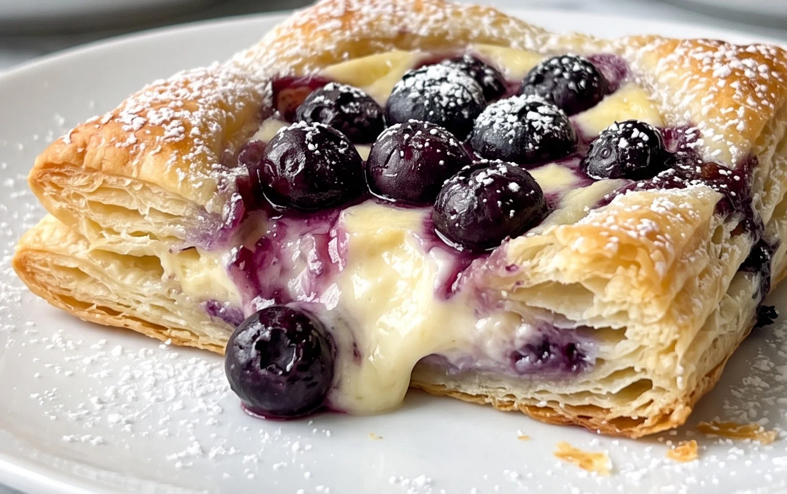 Blueberry Cream Cheese Puff Pastry