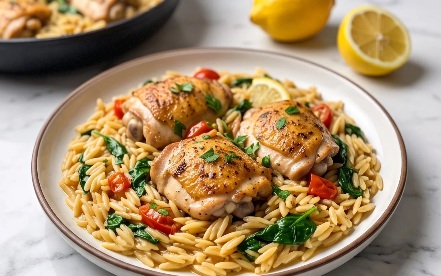 Chicken Orzo (30-Minutes, One-Pan)