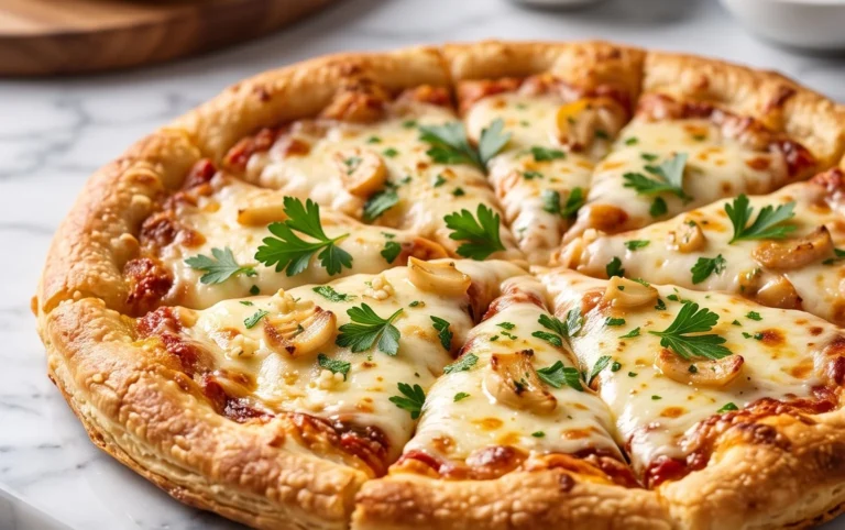 buttery garlic pizza