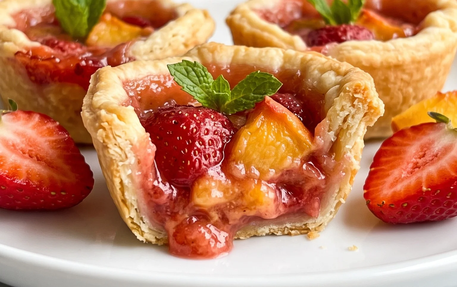 Strawberry Peach Pie Bites