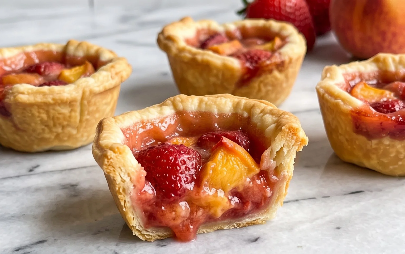 Strawberry Peach Pie Bites