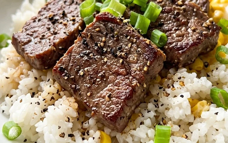 Beef Pepper Rice Bowl is a delicious meal option.