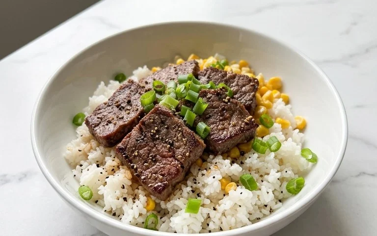 Beef Pepper Rice Bowl is a delicious meal option.