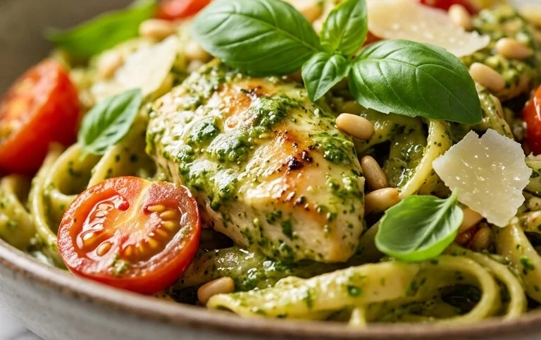 Creamy Chicken Pesto Pasta