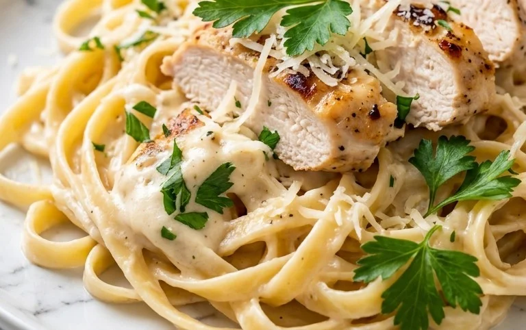 Low Calorie Chicken Alfredo